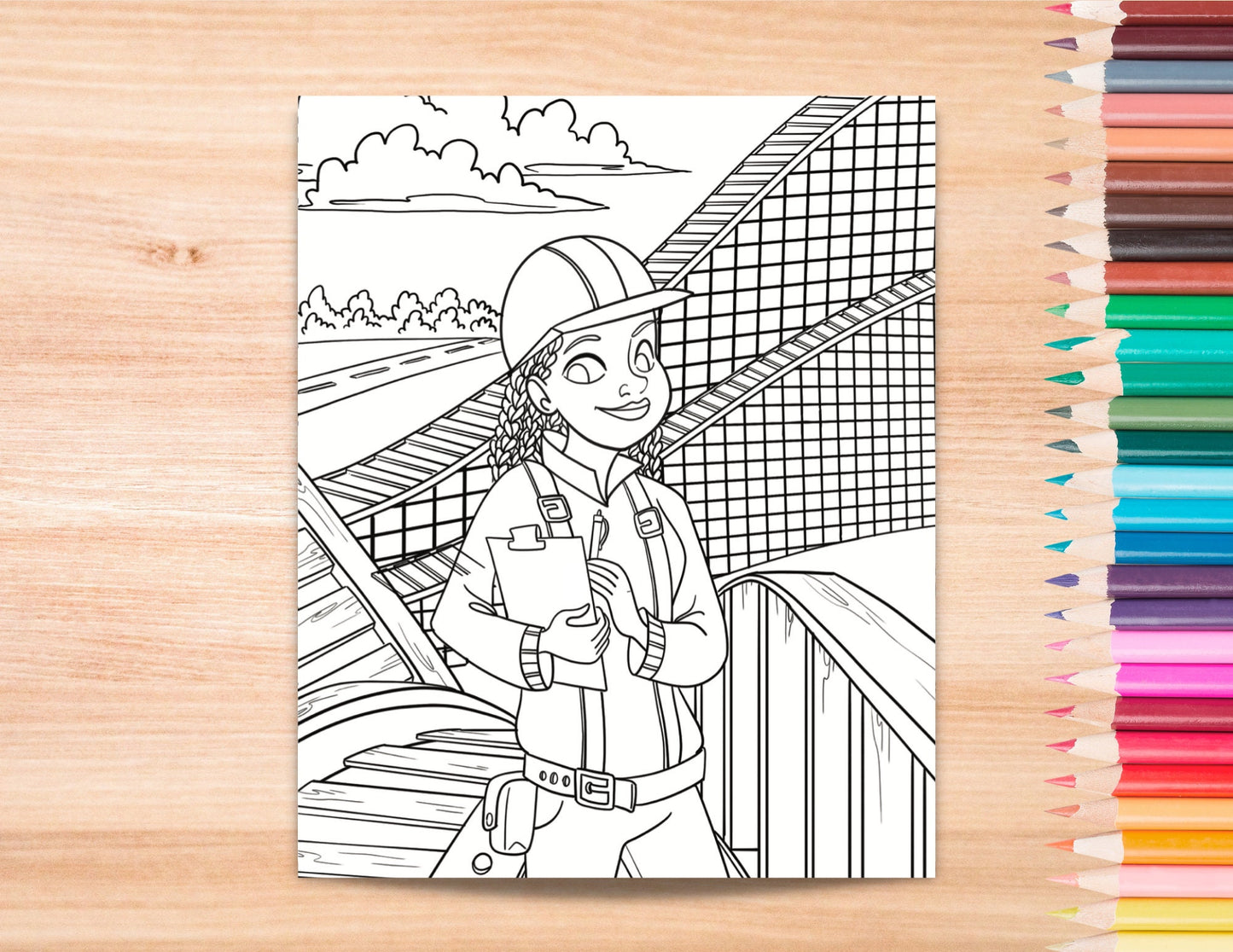 Mechanical Engineer Kids Coloring Page, Women in STEM Activity, STEM Activity, Classroom Resource, Career Exploration